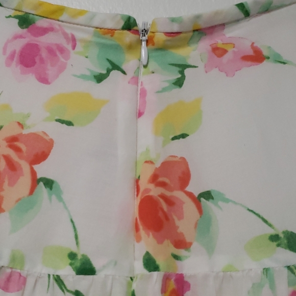 Floral cotton tiered midi skirt - Picture 8 of 10